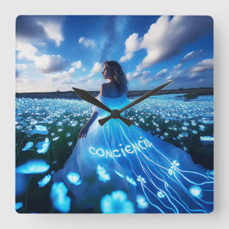 Consciousness / Conciencia Fyrkantig Klocka