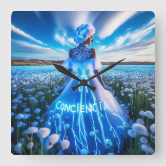 Consciousness / Conciencia Fyrkantig Klocka