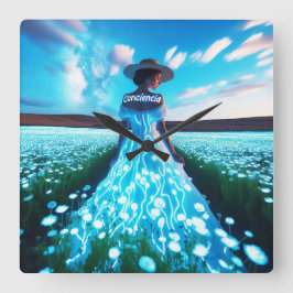 Consciousness / Conciencia Fyrkantig Klocka