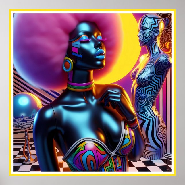 Consensual Sentry Ken Gage Fantasy Vaporwave Poster (Framsidan)