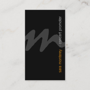 Consert Promoter Entertainment BoldScript Monogram Visitkort