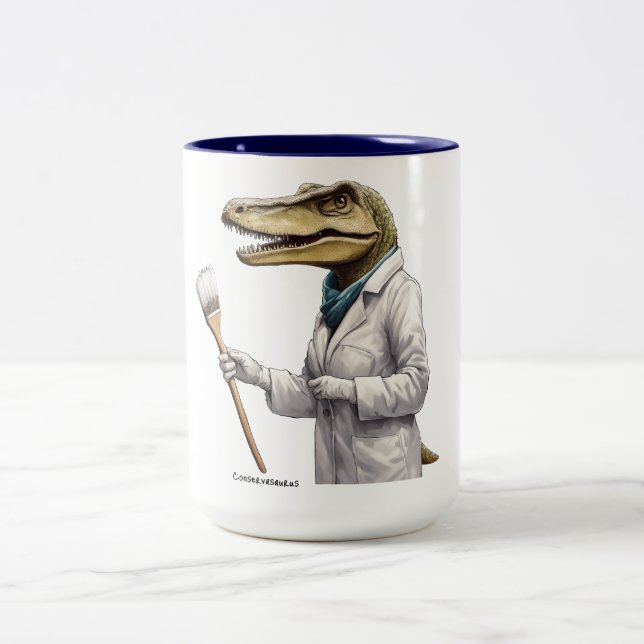 Conservasaurus Dinosaur Två-Tonad Mugg (Center)