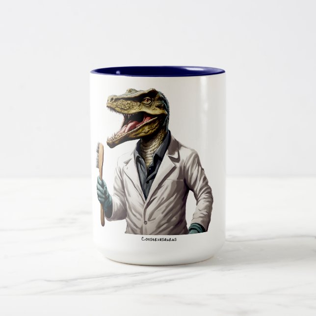 Conservasaurus Dinosaur Två-Tonad Mugg (Center)