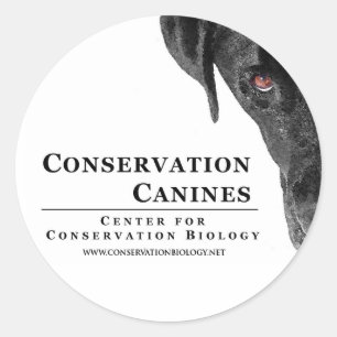 Conservation Hund Sticker Runt Klistermärke