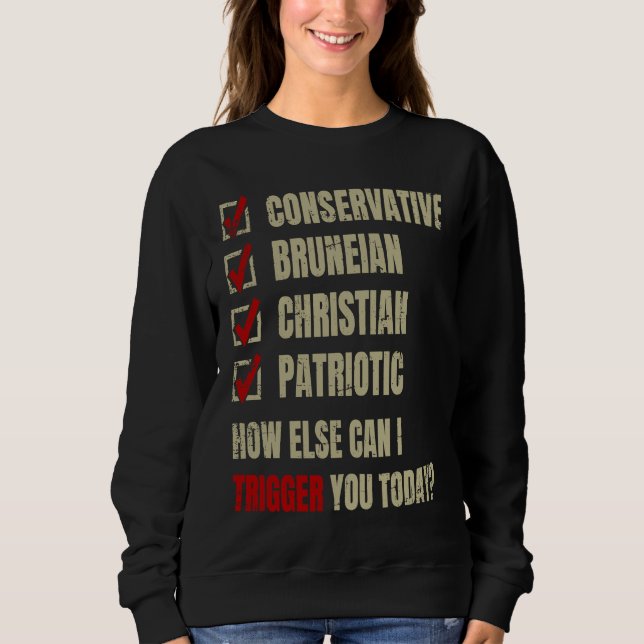 Conservative Bruneian Christian Patriotic T Shirt (Framsida)