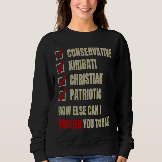 Conservative Kiribati Christian Patriotic T Shirt (Framsida)