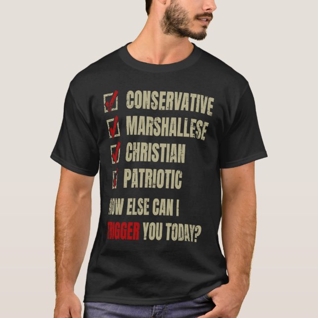 Conservative Marshallese Christian Patriotic T Shirt (Framsida)