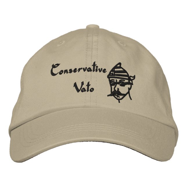 Conservative Vato Baseball Cap-Embroidered Broderad Keps (Framsida)