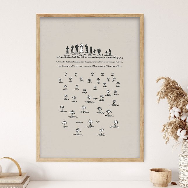 Consider the Lilies, Matthew 6_28, BibleSketches,  Poster (Skapare uppladdad)