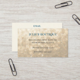 Consignation av Iridescent Guld Clothing Boutique Visitkort