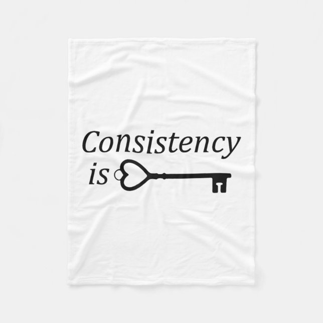 Consistency Is Key Motivational Gift  Fleecefilt (Framsidan)