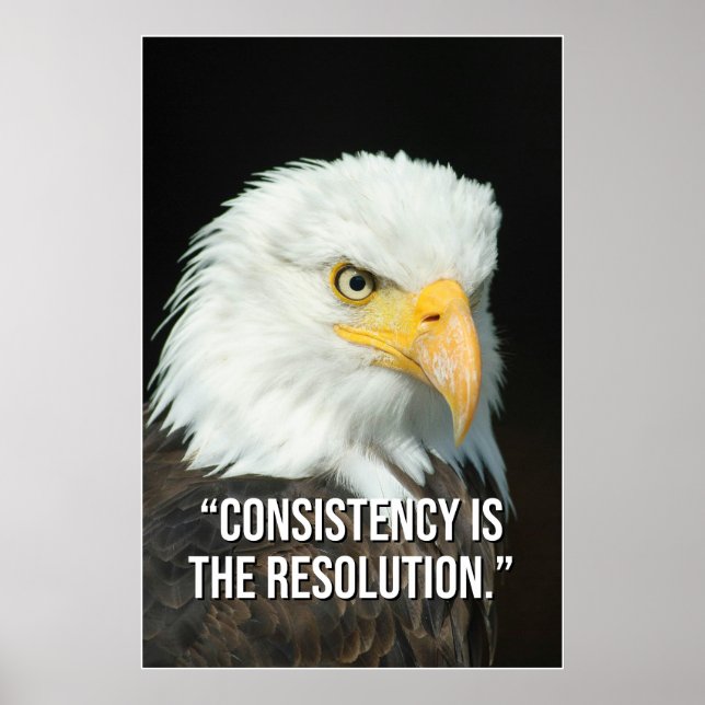 Consistency Is the Resolution Motivation Poster (Framsidan)