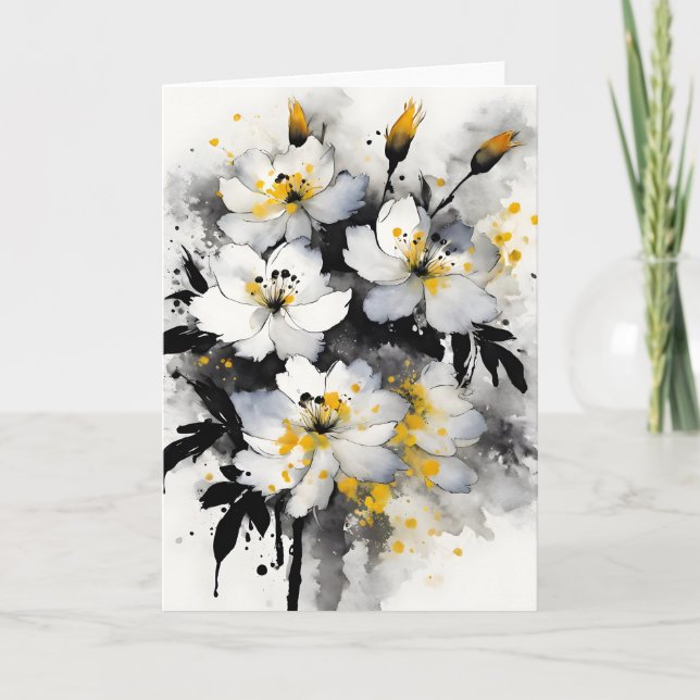 Consolida - Watercolor flowers Kort (Framsida)