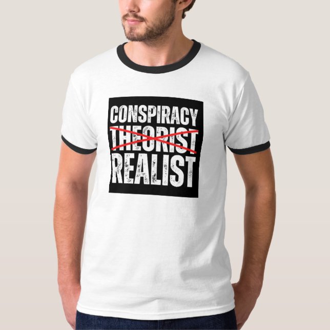Conspiracy Theorist Funny T Shirt (Framsida)