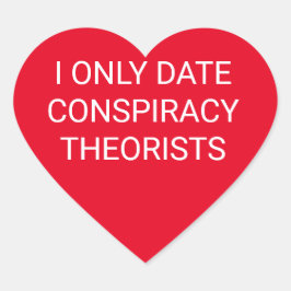 Conspiracy Theorist Hjärtformat Klistermärke
