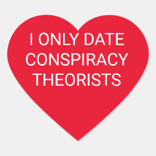 Conspiracy Theorist Hjärtformat Klistermärke