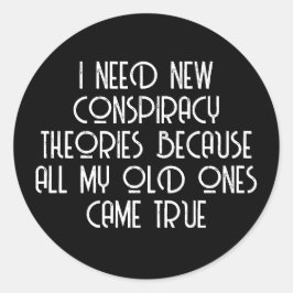 Conspiracy Theorist Runt Klistermärke