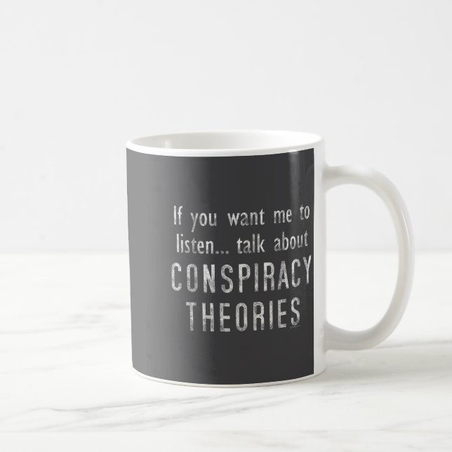 Consracy Theorist Funny Quote Fake Hoax Tinfoil Ha Kaffemugg (Höger)