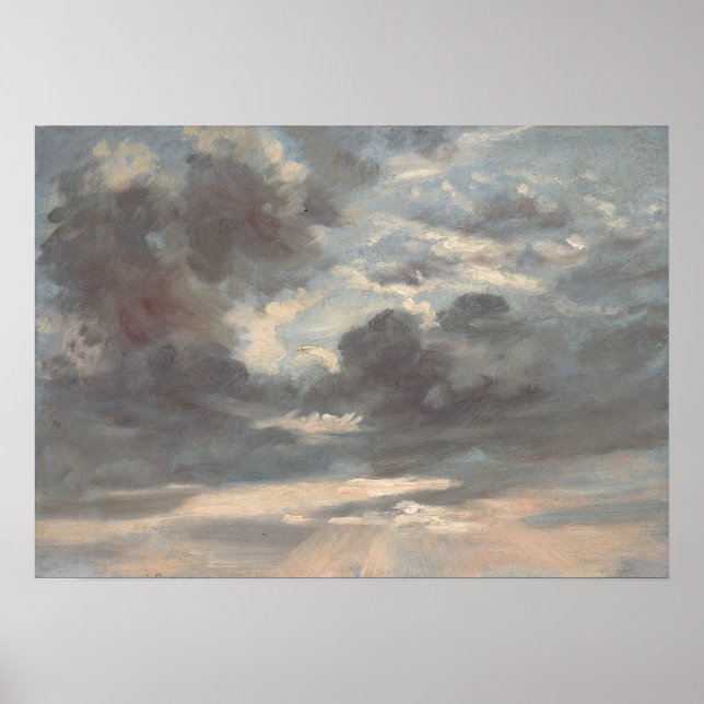 Constable - Cloud Study Stormy Sunset Poster (Framsidan)