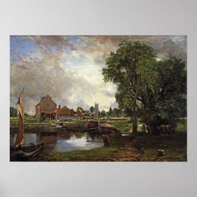Constable - Dedham Lock and Mill 1820 Poster (Framsidan)