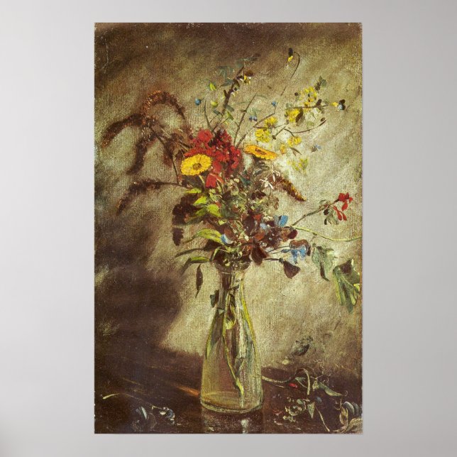Constable - Flowers in A Glass Vas 1814 Poster (Framsidan)