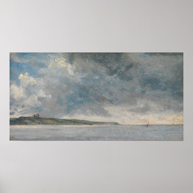 Constable - Kustmotiv med klippor Poster (Framsidan)