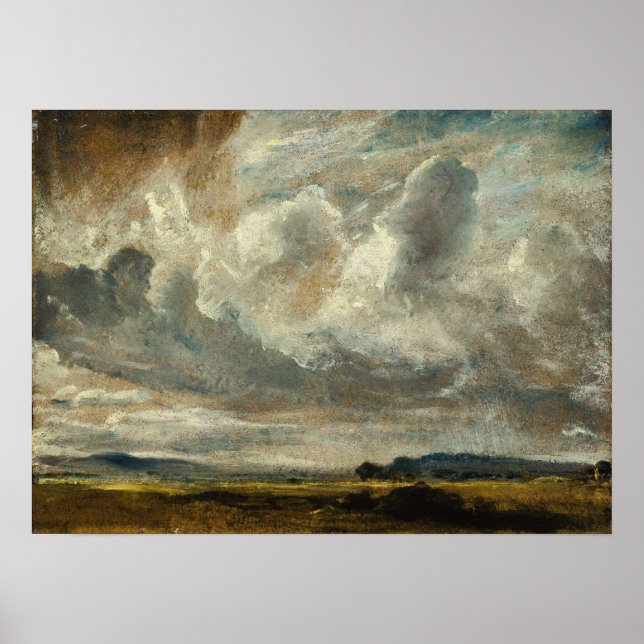 Constable - Molnstudie över ett landskap Poster (Framsidan)
