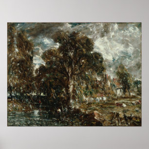 Constable - on River Stour Poster