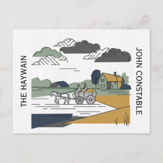 Constable’s Hösvagn Linje Konst Illustration Vykort