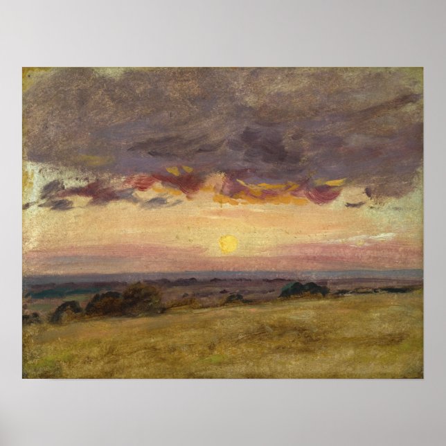 Constable - Sommar kväll med stormmoln Poster (Framsidan)