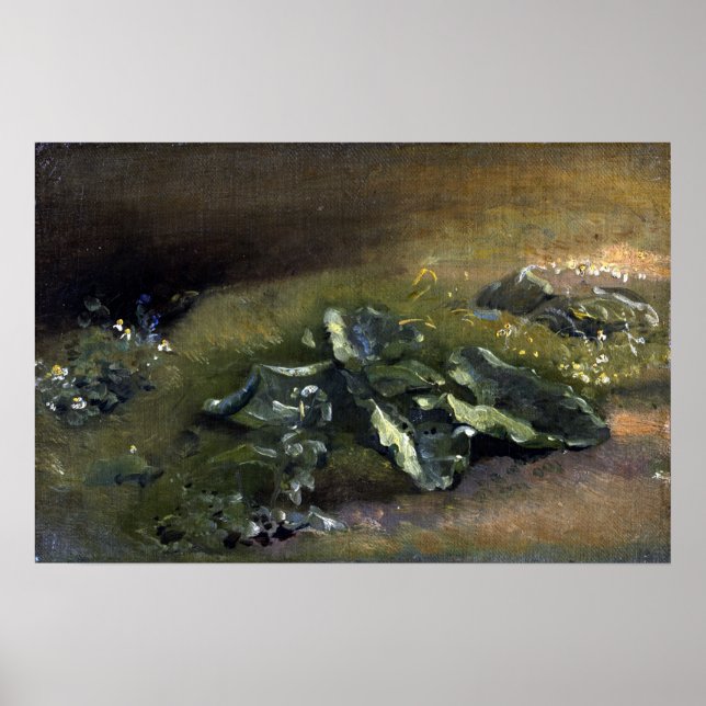 Constable - Studie av en kardborre Poster (Framsidan)