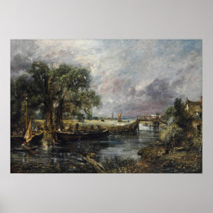 Constable - Utsikt över Stour nära Dedham Poster