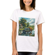 Constable's Hay Wain Återuppfunnet - Dam-T-Shirt