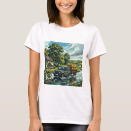 Constable's Hay Wain Återuppfunnet - Dam-T-Shirt T Shirt