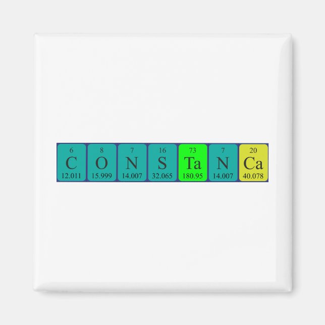Constança Periodisk magnet bord namn (Framsidan)