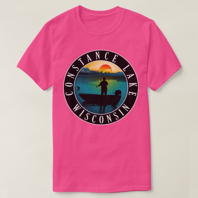 Constance Sjö Wisconsin Fishing T Shirt (Design framsida)