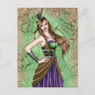 Constance - Steampunk Postcard Vykort