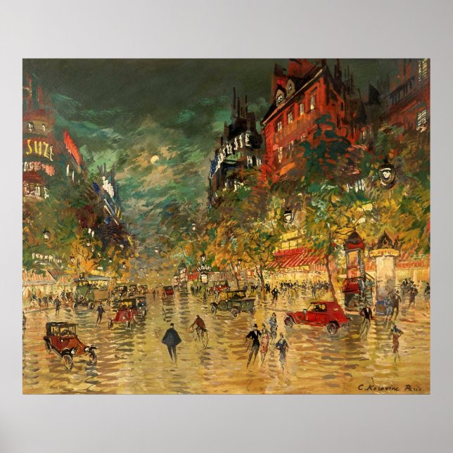 Constantin Korovin: Paris i natt Poster (Framsidan)