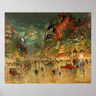 Constantin Korovin: Paris på natten Poster