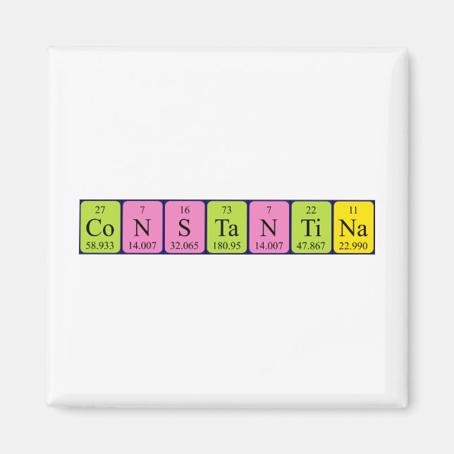 Constantina Periodisk magnet bord namn (Framsidan)
