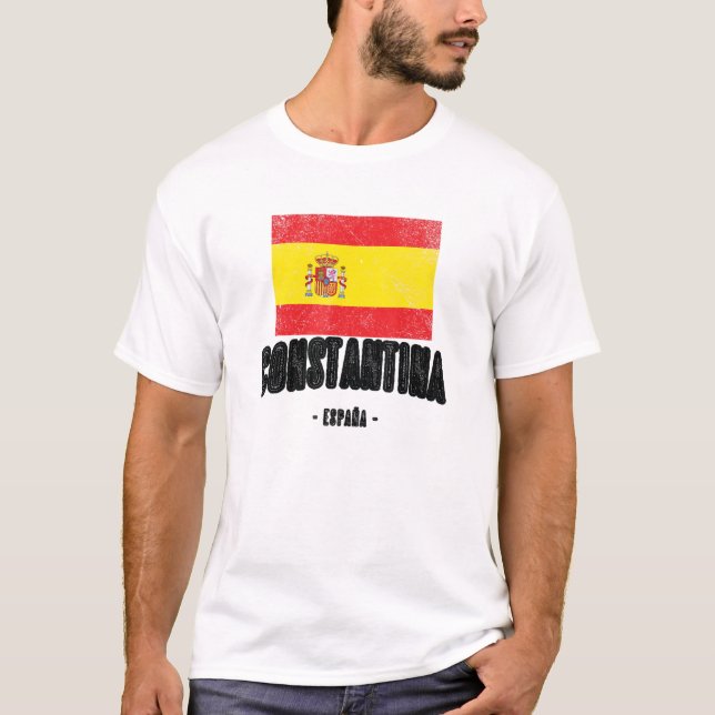 Constantina Spain Es Flagga City - Bandera Ropa - T Shirt (Framsida)