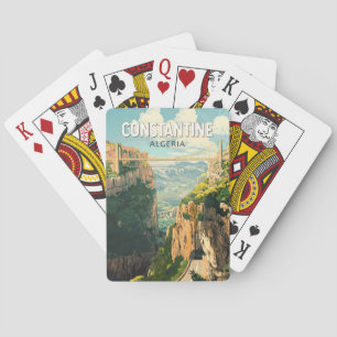 Constantine Algeriet Travel Art Vintage Casinokort