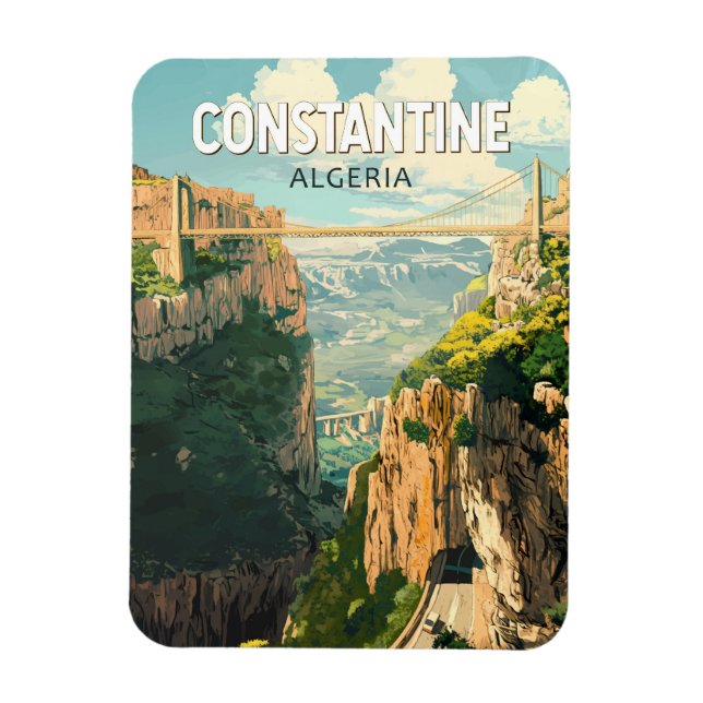 Constantine Algeriet Travel Art Vintage Magnet (Vertikal)