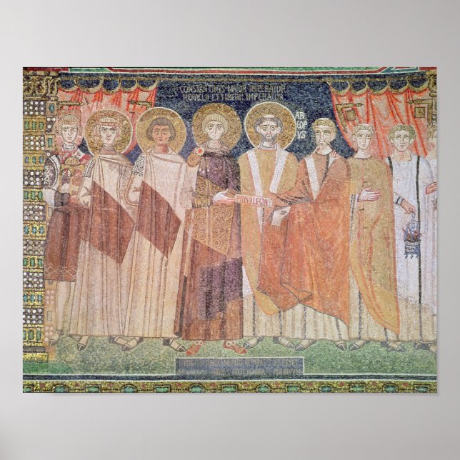 Constantine IV som ger biskop privilegier Poster (Framsidan)