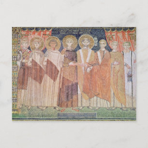 Constantine IV som ger biskop privilegier Vykort