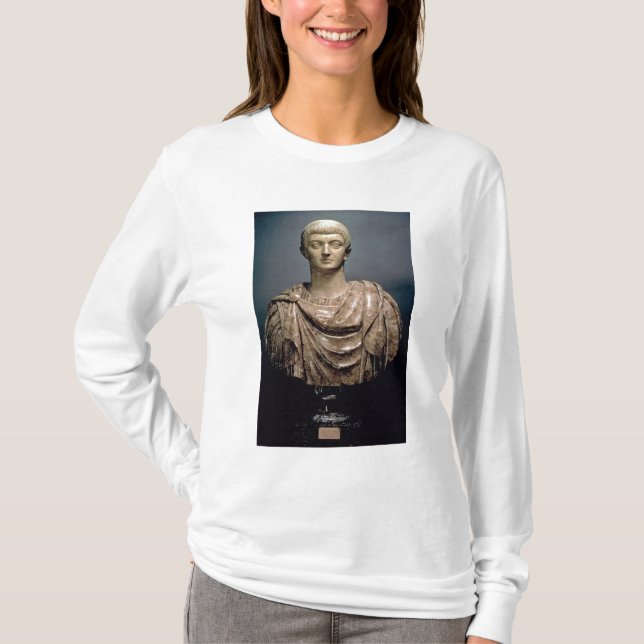 Constantine mig (c.274-337) ANNONS c.350 (marmor) T-shirt (Framsida)