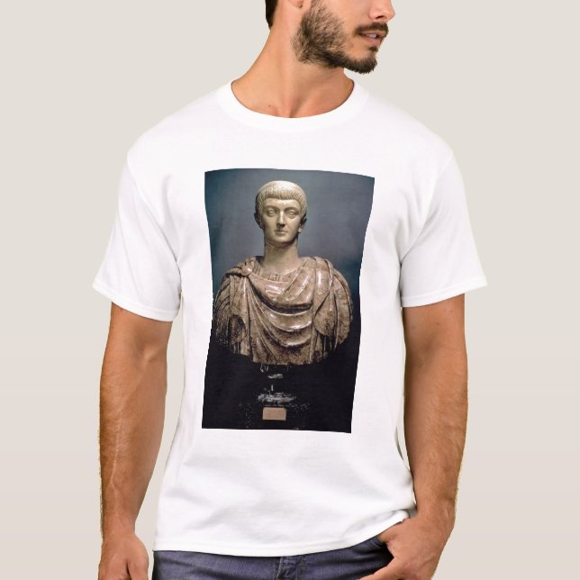 Constantine mig (c.274-337) ANNONS c.350 (marmor) T-shirt (Framsida)