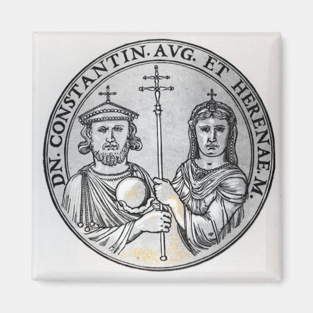 Constantine VI och hans Mor Irene Magnet (Framsidan)