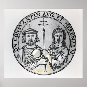 Constantine VI och hans Mor Irene Poster