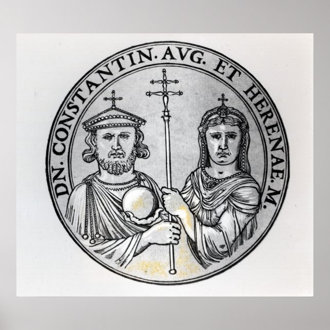 Constantine VI och hans Mor Irene Poster (Framsidan)